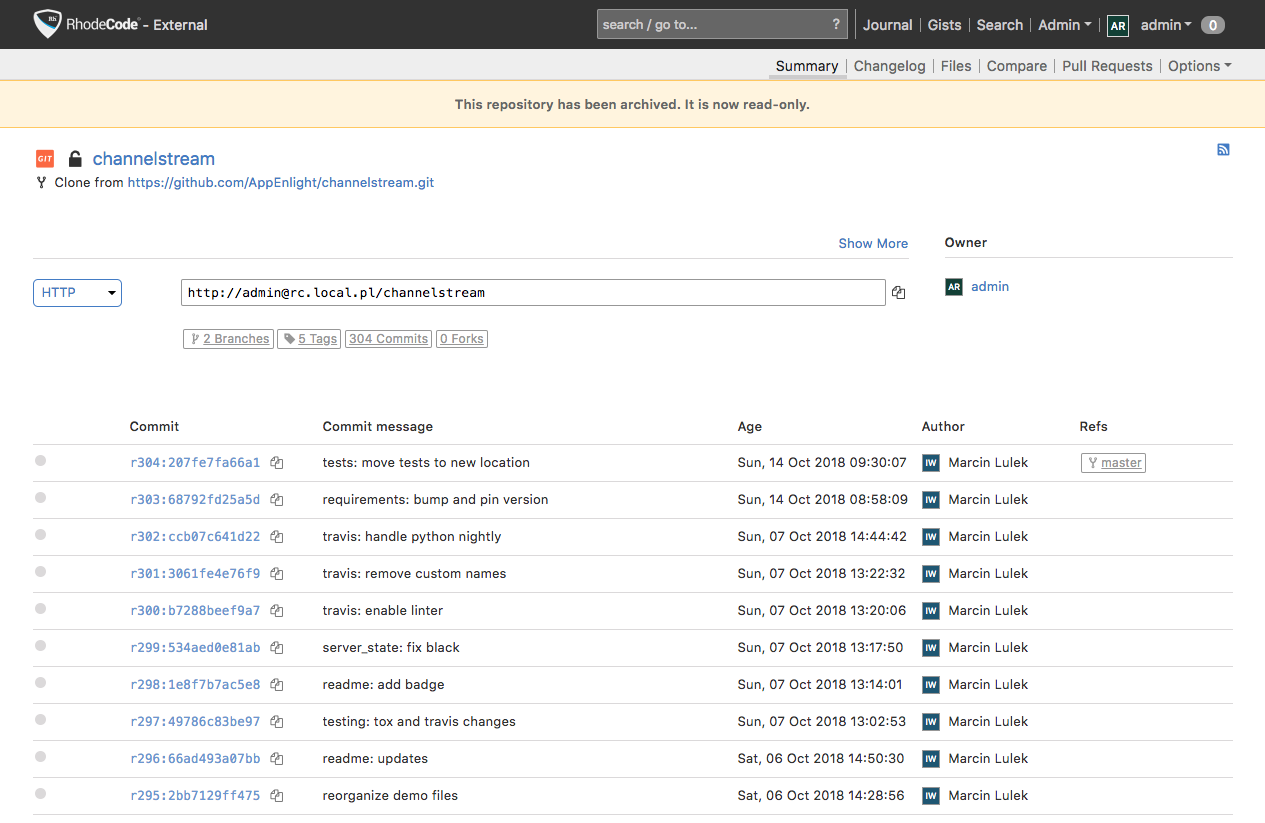 RhodeCode integrations