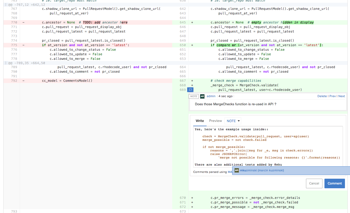 CodeReview inline comments