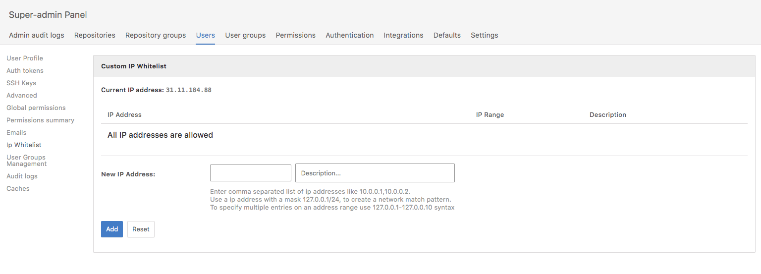 IP Restrictions