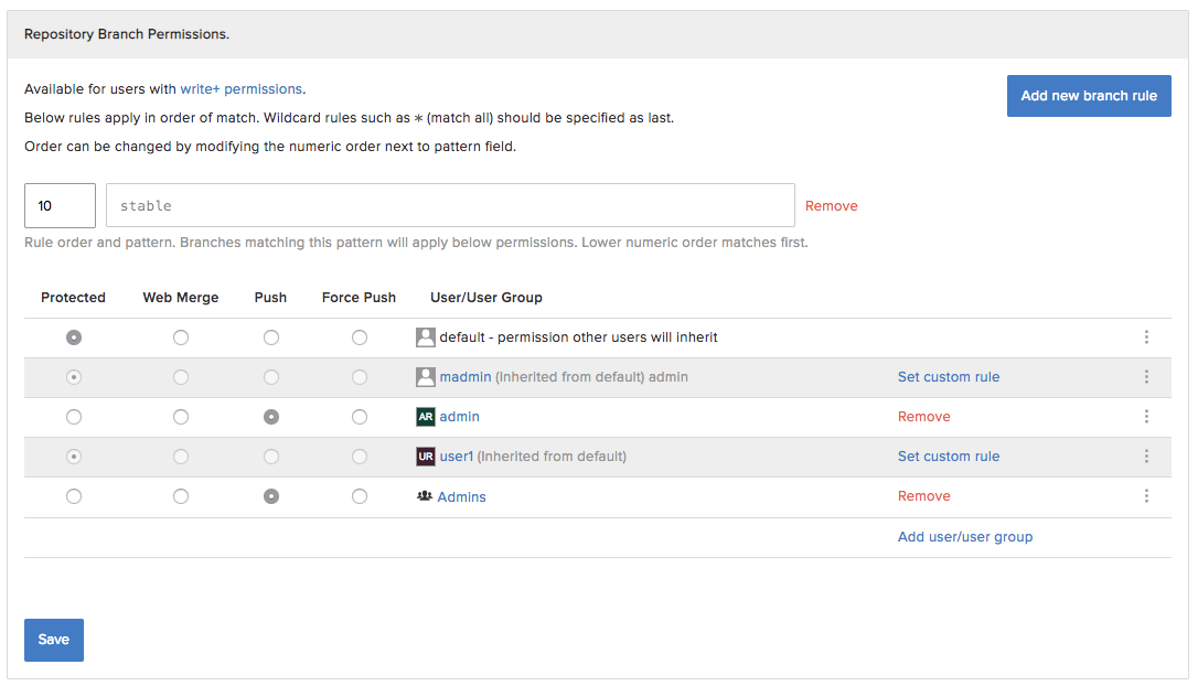 Advanced Branch Permission System